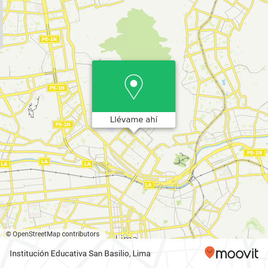 Mapa de Institución Educativa San Basilio