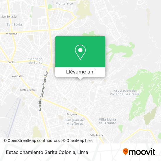 Mapa de Estacionamiento Sarita Colonia