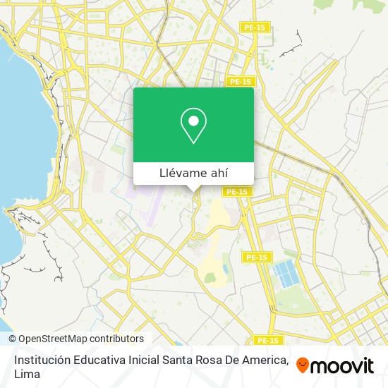 Mapa de Institución Educativa Inicial Santa Rosa De America