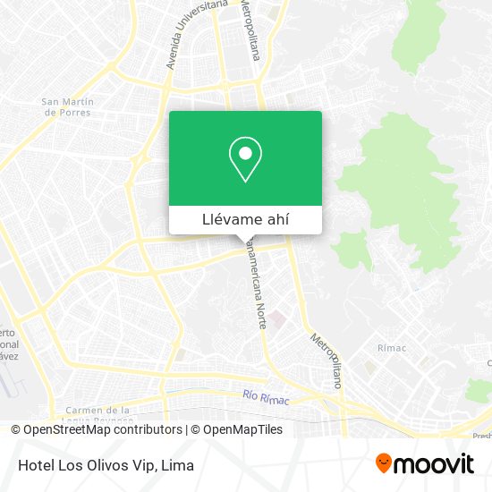 Mapa de Hotel Los Olivos Vip