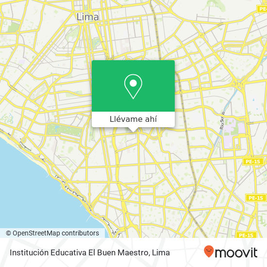 Mapa de Institución Educativa El Buen Maestro