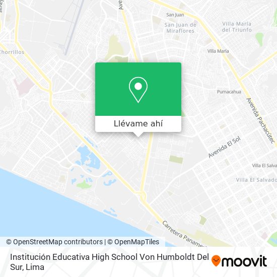 Mapa de Institución Educativa High School Von Humboldt Del Sur