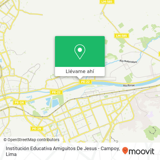 Mapa de Institución Educativa Amiguitos De Jesus - Campoy