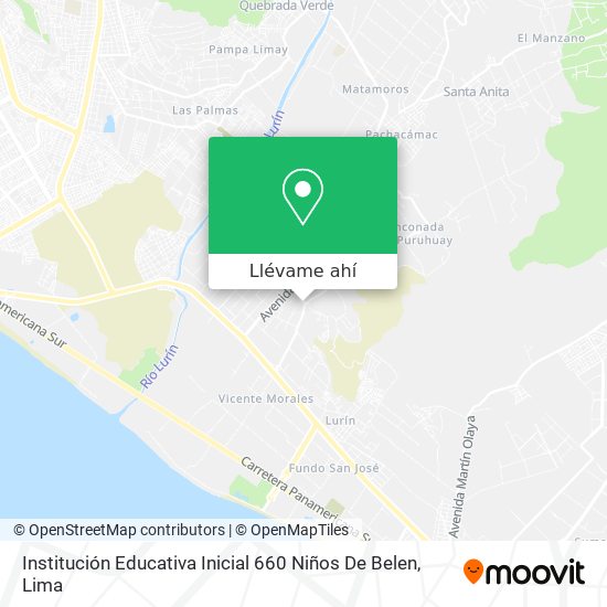 Mapa de Institución Educativa Inicial 660 Niños De Belen