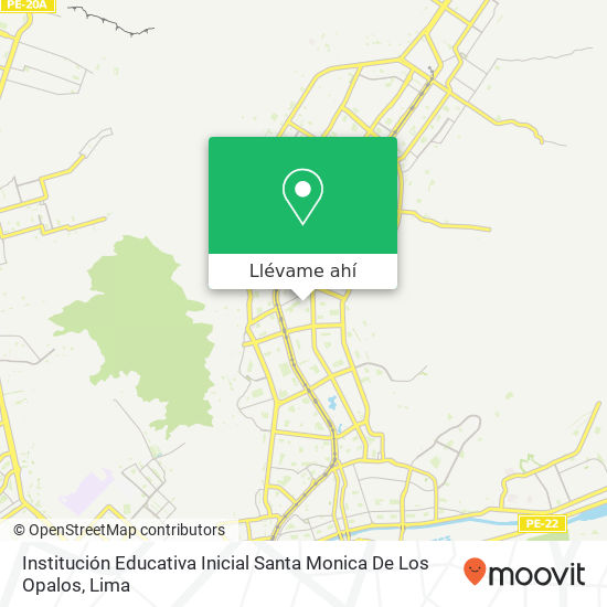 Mapa de Institución Educativa Inicial Santa Monica De Los Opalos