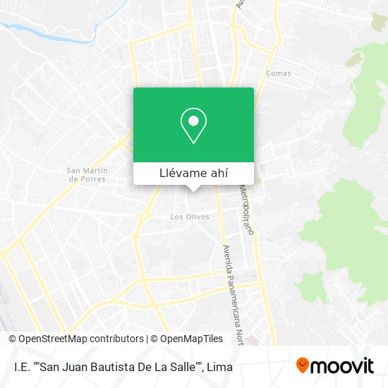 Mapa de I.E. ""San Juan Bautista De La Salle""