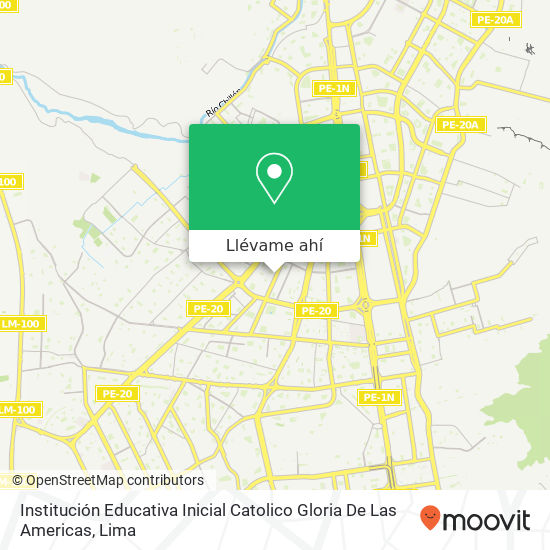 Mapa de Institución Educativa Inicial Catolico Gloria De Las Americas