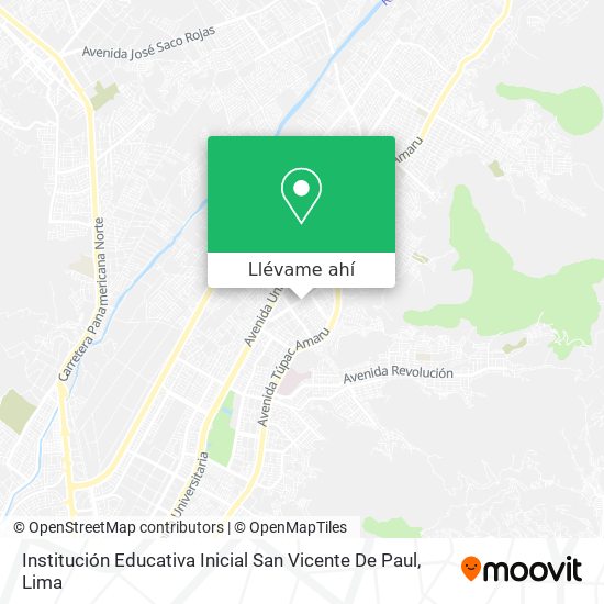 Mapa de Institución Educativa Inicial San Vicente De Paul