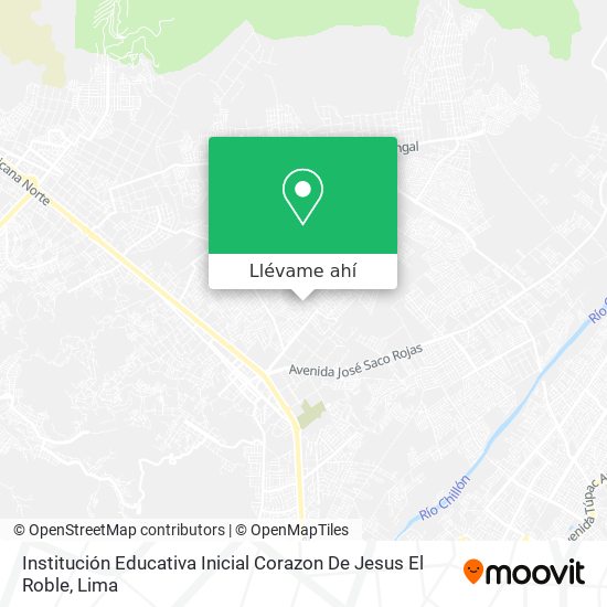 Mapa de Institución Educativa Inicial Corazon De Jesus El Roble