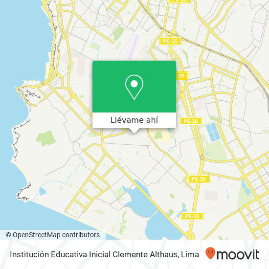 Mapa de Institución Educativa Inicial Clemente Althaus