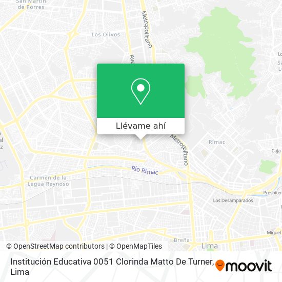 Mapa de Institución Educativa 0051 Clorinda Matto De Turner