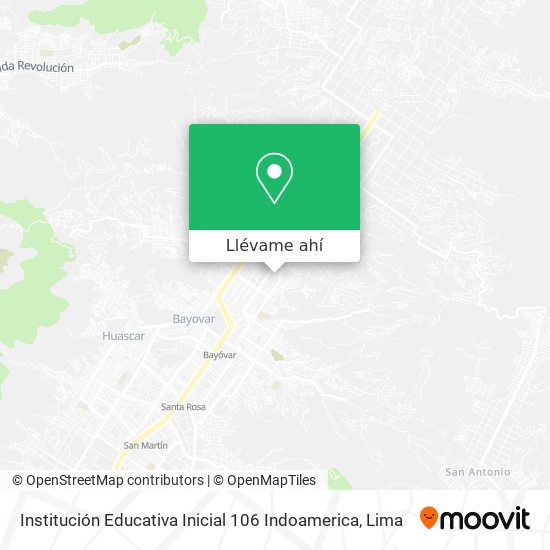 Mapa de Institución Educativa Inicial 106 Indoamerica