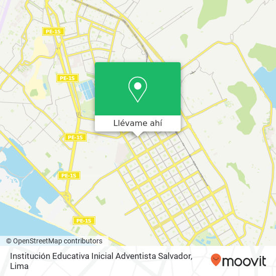 Mapa de Institución Educativa Inicial Adventista Salvador