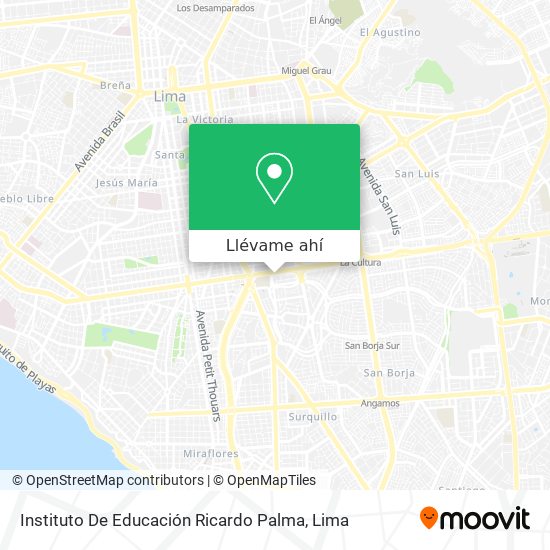 Mapa de Instituto De Educación Ricardo Palma