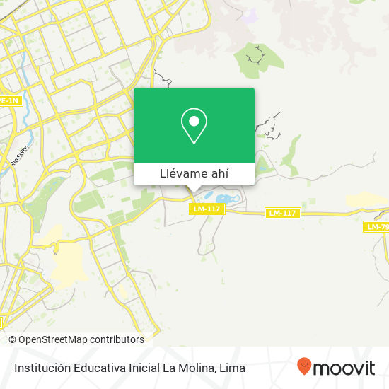 Mapa de Institución Educativa Inicial La Molina