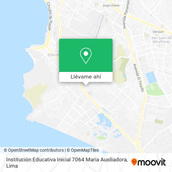 Mapa de Institución Educativa Inicial 7064 Maria Auxiliadora