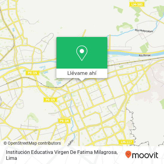 Mapa de Institución Educativa Virgen De Fatima Milagrosa