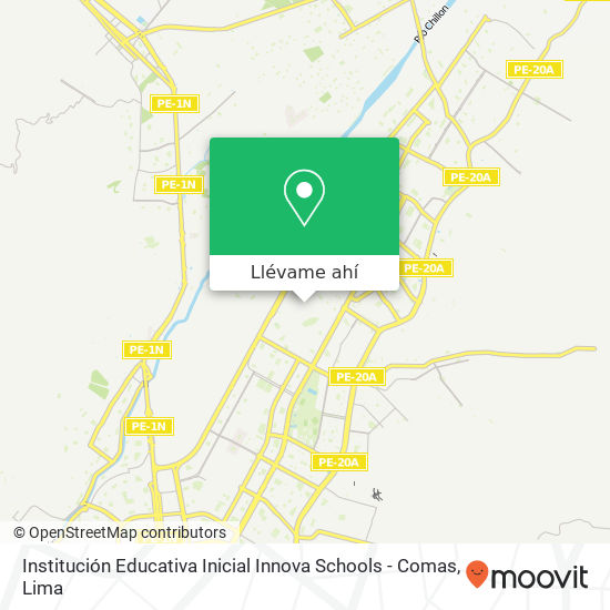 Mapa de Institución Educativa Inicial Innova Schools - Comas