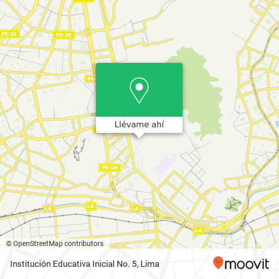 Mapa de Institución Educativa Inicial No. 5