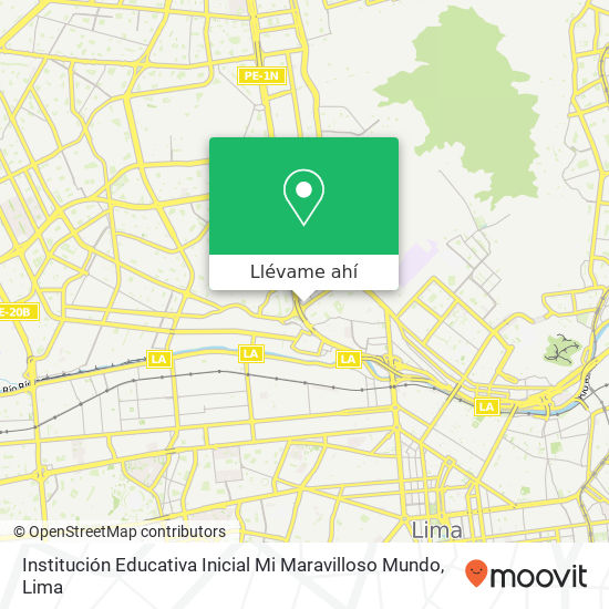 Mapa de Institución Educativa Inicial Mi Maravilloso Mundo