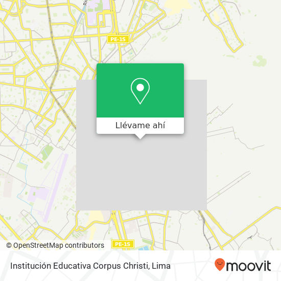 Mapa de Institución Educativa Corpus Christi