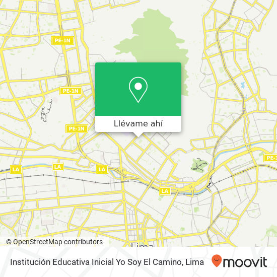 Mapa de Institución Educativa Inicial Yo Soy El Camino