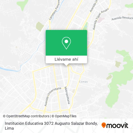 Mapa de Institución Educativa 3072 Augusto Salazar Bondy