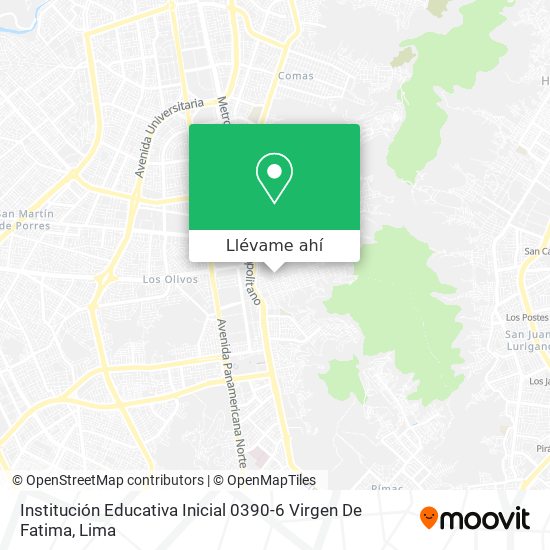 Mapa de Institución Educativa Inicial 0390-6 Virgen De Fatima