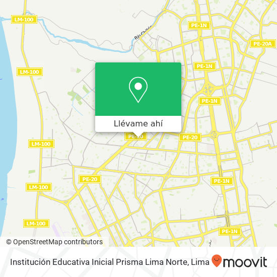 Mapa de Institución Educativa Inicial Prisma Lima Norte