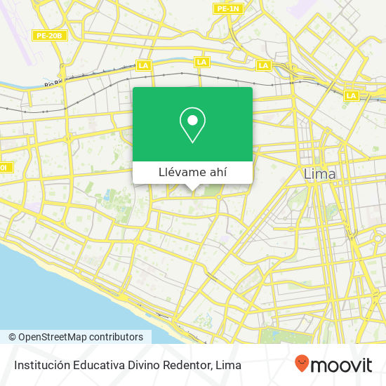 Mapa de Institución Educativa Divino Redentor