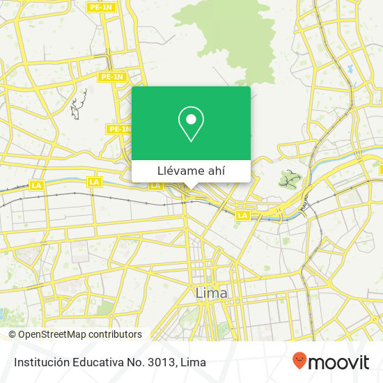 Mapa de Institución Educativa No. 3013
