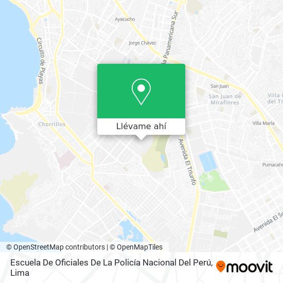 Mapa de Escuela De Oficiales De La Policía Nacional Del Perú