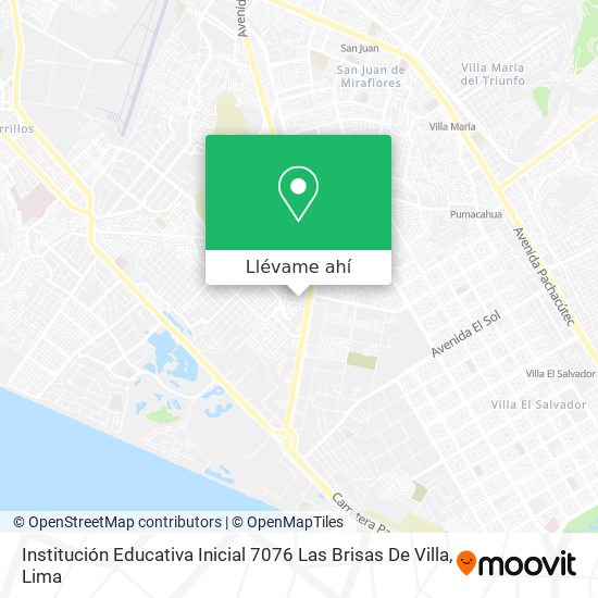 Mapa de Institución Educativa Inicial 7076 Las Brisas De Villa