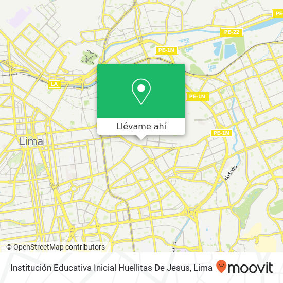 Mapa de Institución Educativa Inicial Huellitas De Jesus