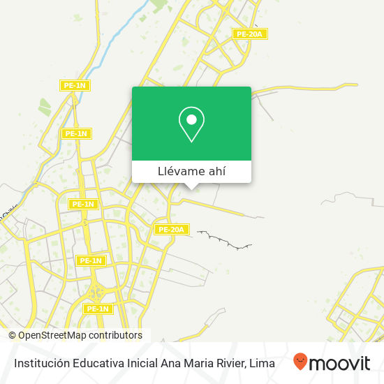 Mapa de Institución Educativa Inicial Ana Maria Rivier