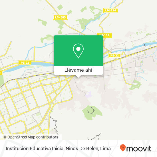 Mapa de Institución Educativa Inicial Niños De Belen