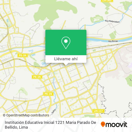 Mapa de Institución Educativa Inicial 1221 Maria Parado De Bellido