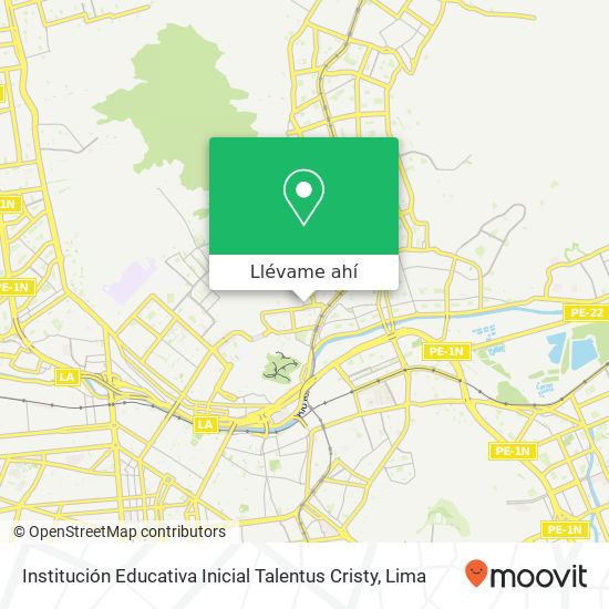 Mapa de Institución Educativa Inicial Talentus Cristy