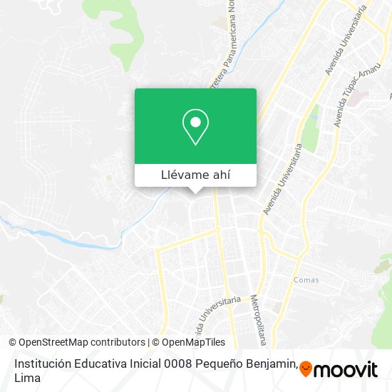 Mapa de Institución Educativa Inicial 0008 Pequeño Benjamin