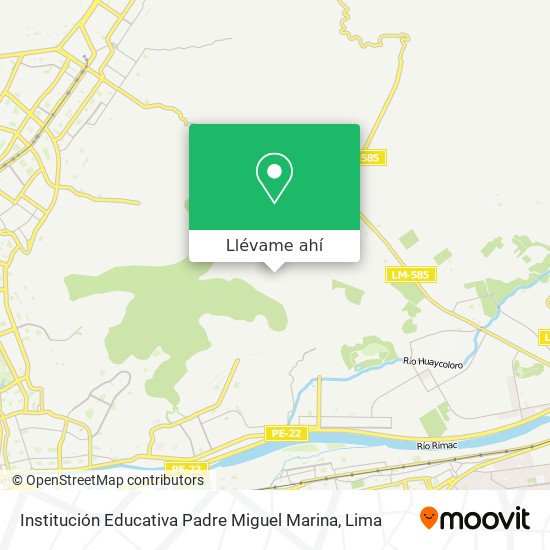 Mapa de Institución Educativa Padre Miguel Marina