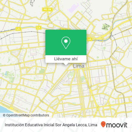 Mapa de Institución Educativa Inicial Sor Angela Lecca