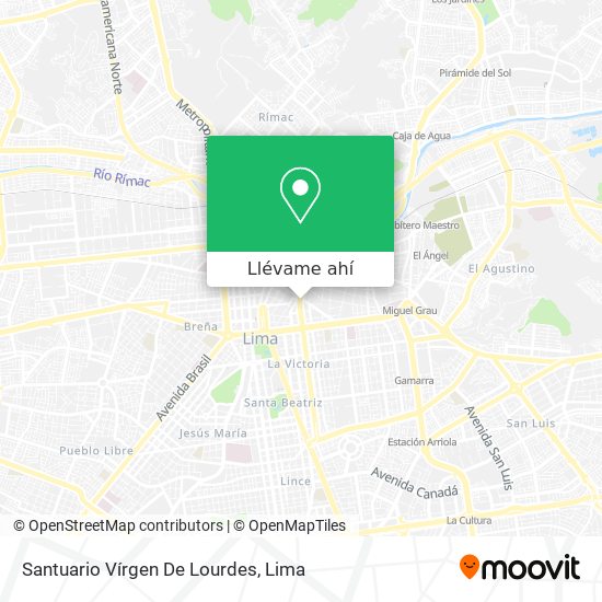 Mapa de Santuario Vírgen De Lourdes