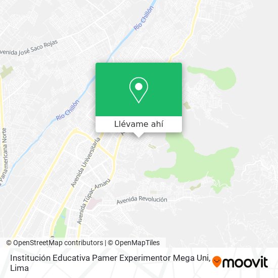 Mapa de Institución Educativa Pamer Experimentor Mega Uni