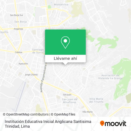 Mapa de Institución Educativa Inicial Anglicana Santisima Trinidad