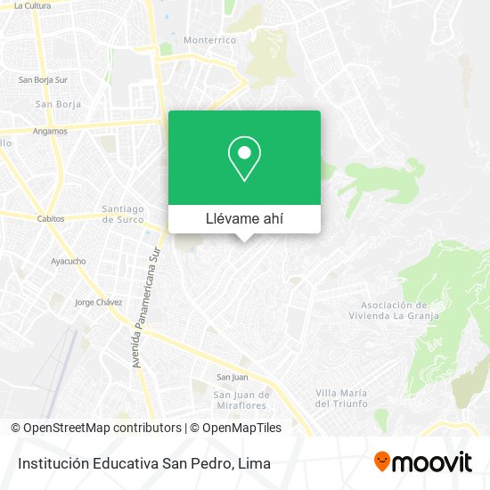 Mapa de Institución Educativa San Pedro