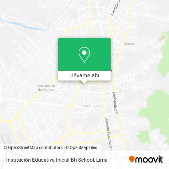 Mapa de Institución Educativa Inicial Bh School