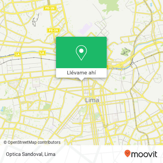 Mapa de Optica Sandoval
