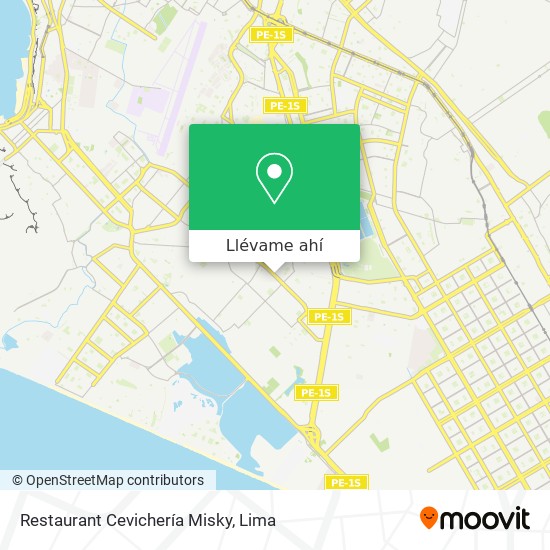 Mapa de Restaurant Cevichería Misky