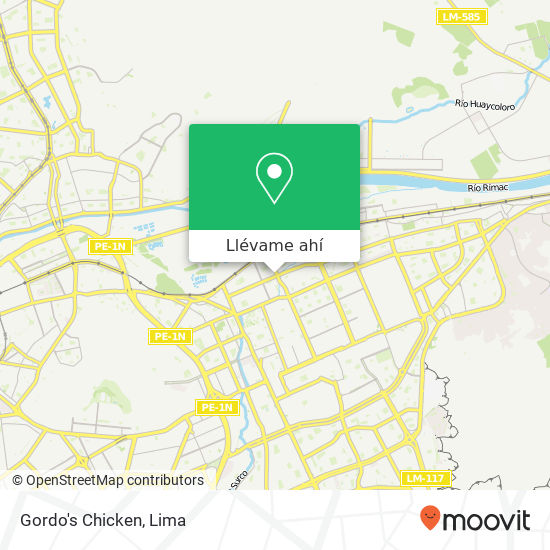 Mapa de Gordo's Chicken