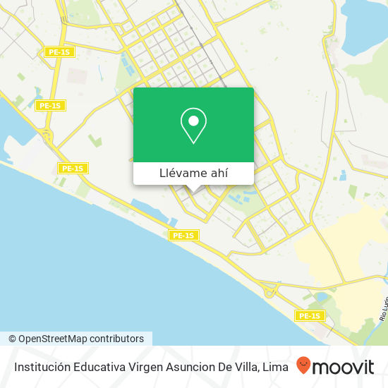 Mapa de Institución Educativa Virgen Asuncion De Villa